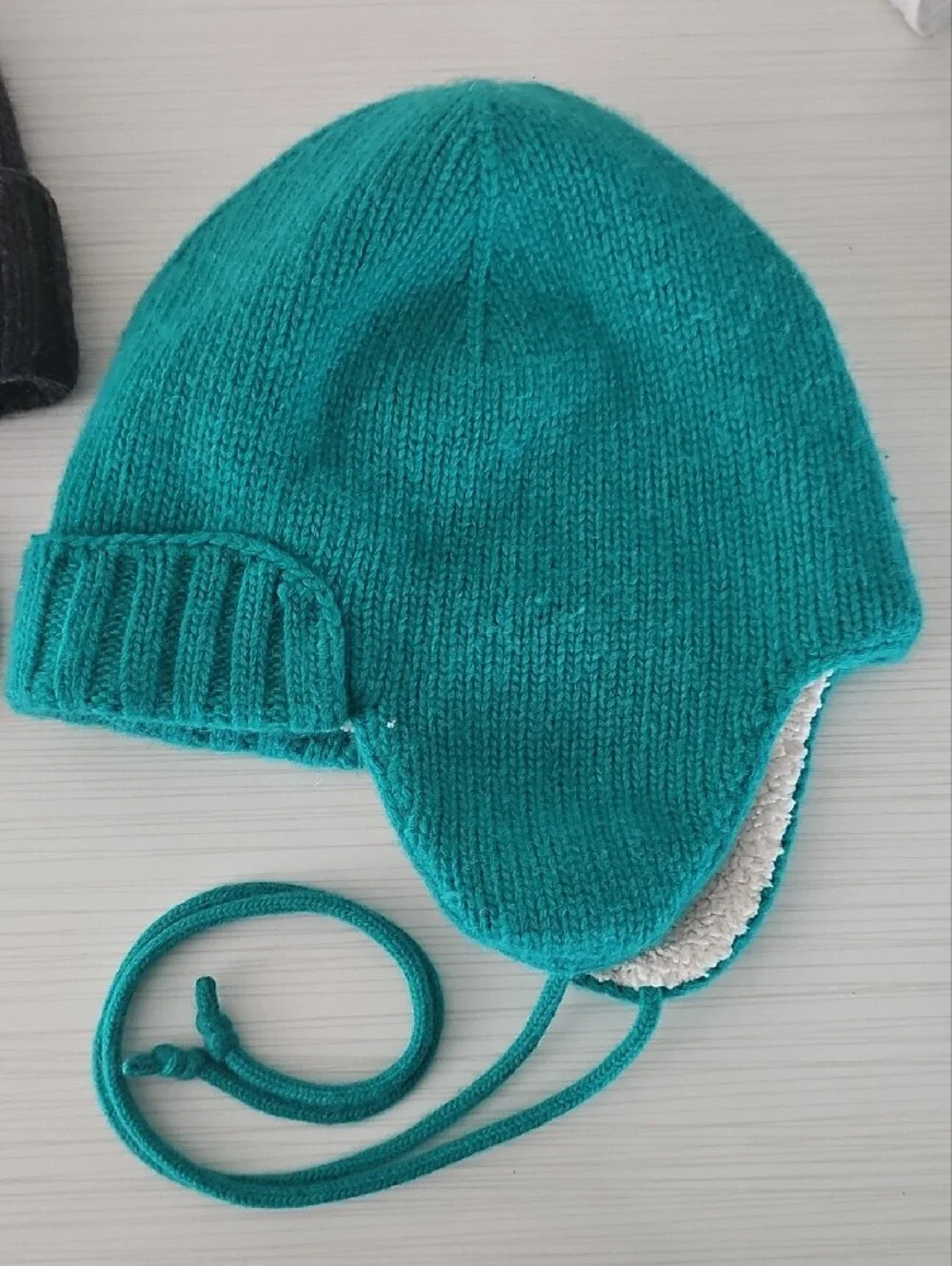 J. Crew Earflap Knit Hats in Charcoal and Black. Wool/cashmere Blend